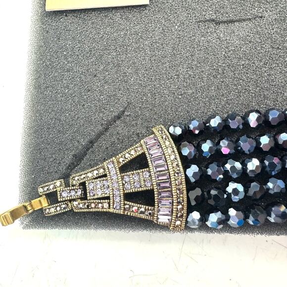 Heidi Daus Midnight Blue & Purple Multi Strand Convertible Necklace Bracelet - Picture 7 of 9